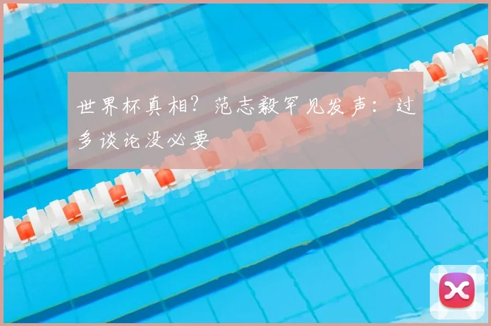 世界杯真相？范志毅罕见发声：过多谈论没必要